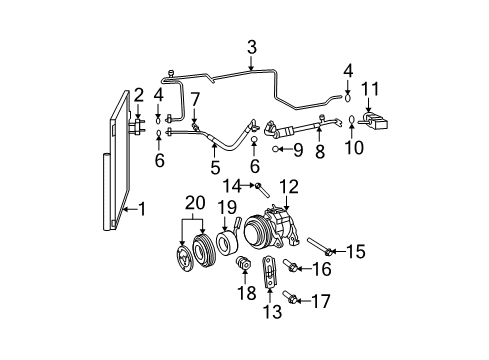 2009 Dodge Ram 1500 Liquid Line Diagram for 55056918AD
