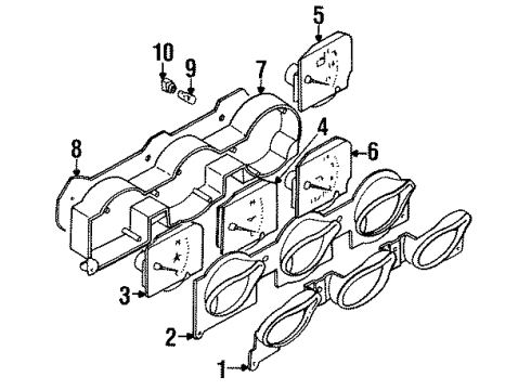 1993 Dodge Stealth Speedometer Cable Diagram for MB604758