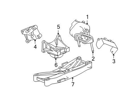 2007 Dodge Charger Engine & Trans Mounting Diagram 6 - Thumbnail