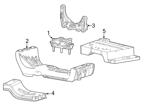 2022 Jeep Grand Cherokee Transmission Mount Diagram for 68576055AA