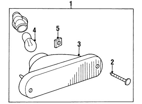 1997 Chrysler Sebring Backup Lamp Assembly Diagram for MR162901