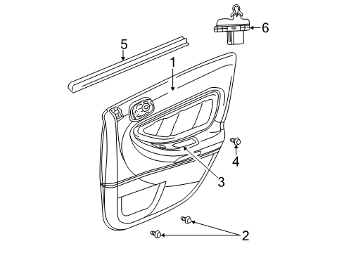 2003 Dodge Stratus Window Regulator, Rear Passenger Side Diagram for 5016518AB