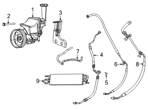 2013 Dodge Challenger Inner Tie Rod Diagram for 68158378AA