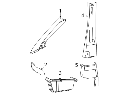 2025 Ram ProMaster EV Interior Trim Diagram 1 - Thumbnail