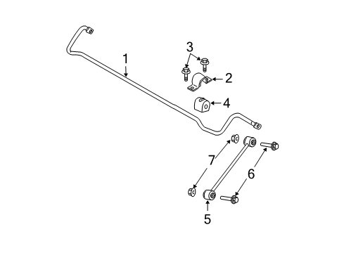 2012 Dodge Challenger Stabilizer Bar & Components Diagram 4 - Thumbnail