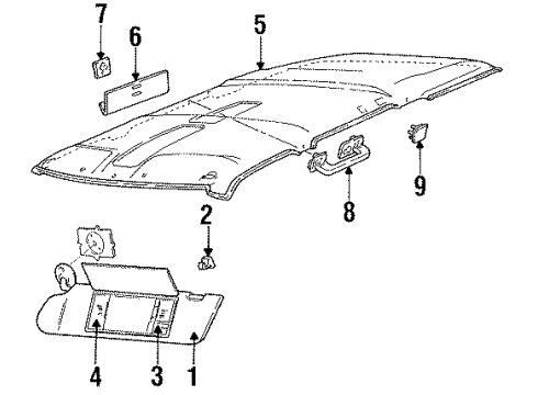 1995 Jeep Grand Cherokee Grip Handle, Front Diagram for 5DG02LD5