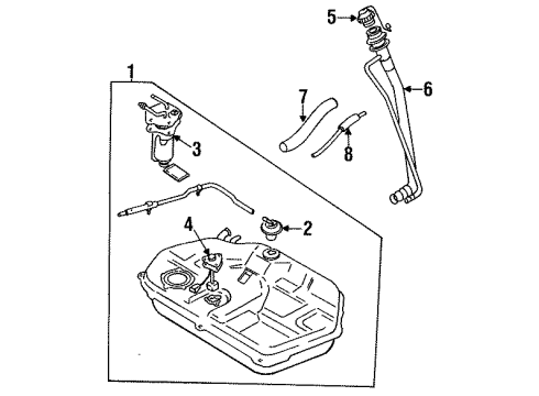 1994 Dodge Colt Fuel Pump Diagram for MR508115
