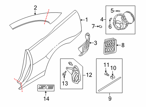 2005 Dodge Stratus Mud Guard, Rear Passenger Side Diagram for MN133268