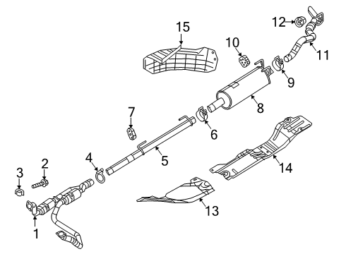 2019 Ram 3500 Heat Shield, Rear Diagram for 4627511AB
