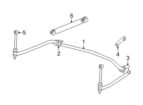 2006 Dodge Ram 1500 Stabilizer Link, Rear Diagram for 5290373AA