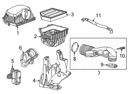 2023 Jeep Wagoneer Air Tube Diagram for 68412476AA