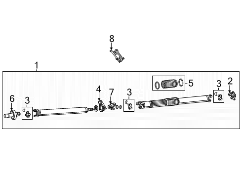 2025 Ram 1500 Yoke - Drive Shaft Diagram for 68675501AA