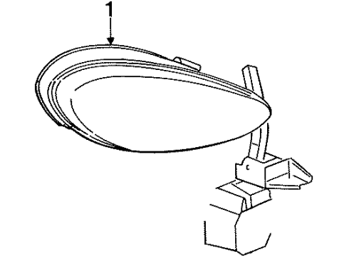 2001 Dodge Viper Headlamp Assembly Diagram for 4848062AD