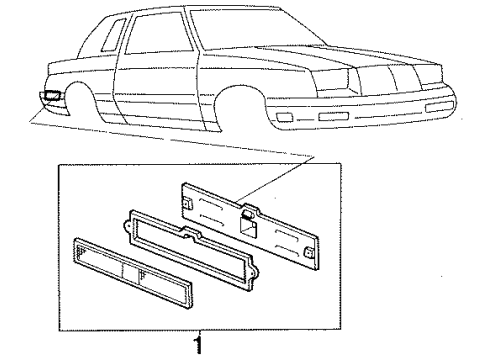1987 Chrysler New Yorker Side Marker Lamp Diagram for 4174311