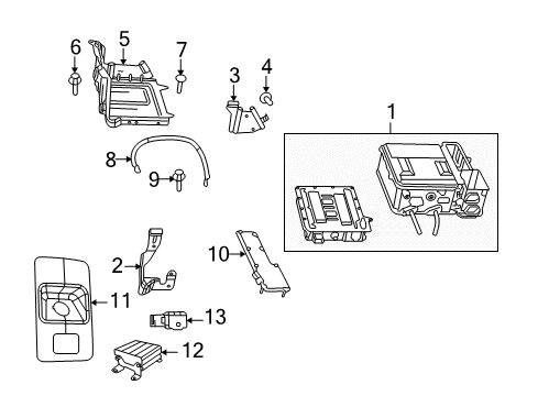 2009 Dodge Durango Control Module Diagram for 5026278AB