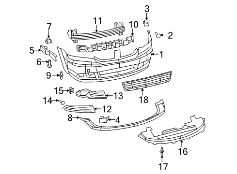 2009 Dodge Journey Tow Eye Cap, Front Diagram for 68034176AB