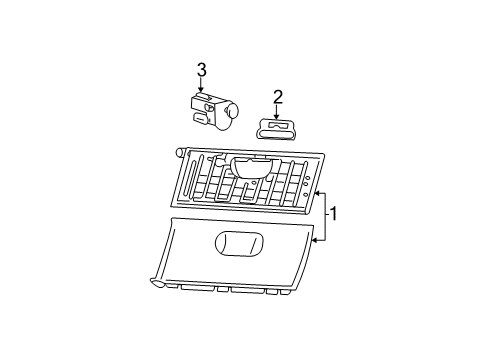 2003 Chrysler Town & Country Latch, Sandstone, Front Diagram for SC88XT5AA