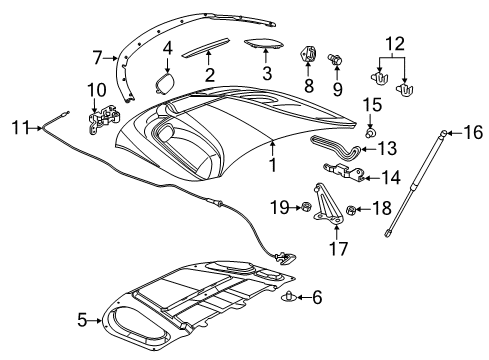 2019 Dodge Durango Bezel, Front Outer Passenger Side Diagram for 68309356AB