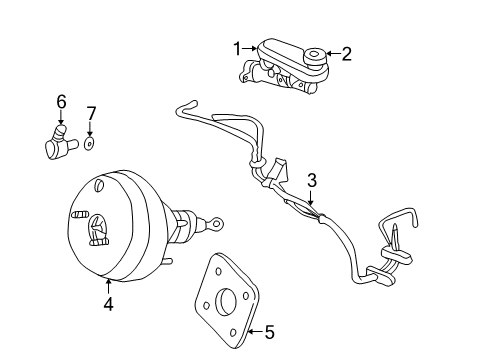 2004 Dodge Intrepid Brake Booster Diagram for 4779380AA