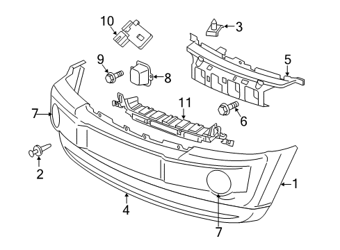 2006 Jeep Grand Cherokee Bumper Cover, Front Diagram for 5159130AA