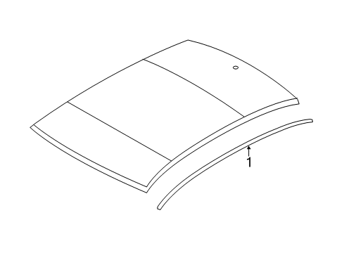 2012 Chrysler 200 Roof Molding, Passenger Side Diagram for ZF82RXFAC