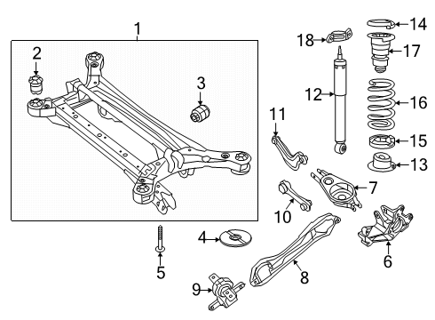 2021 Chrysler Pacifica Crossmember Bushing Diagram for 68223023AB