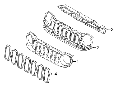 2015 Jeep Renegade Reinforcement, Front Diagram for 7FM04LXHAA