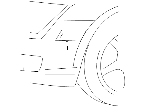 2008 Chrysler Crossfire Side Marker Lamp, Front Driver Side Diagram for 5097519AA