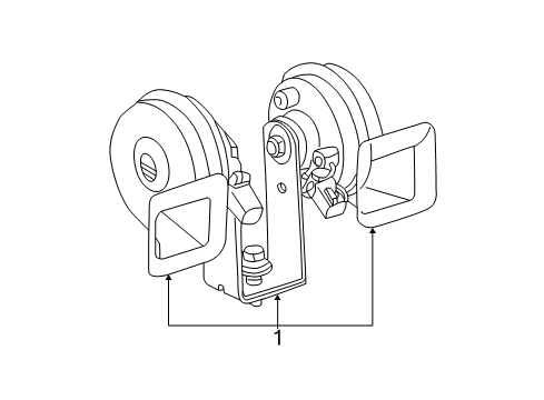 2003 Jeep Liberty Horn Diagram for 56010313AC