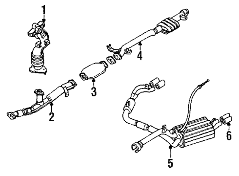 1993 Dodge Stealth Catalytic Converter Diagram for MR224996