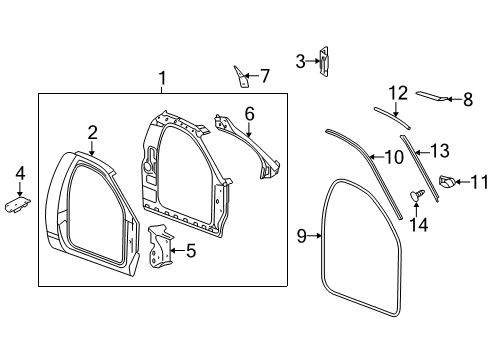 2007 Dodge Ram 1500 Uniside Panel, Outer Passenger Side Diagram for 55276046AB