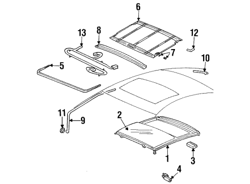 2001 Chrysler LHS Drain Tube Clip Diagram for 4805378AB