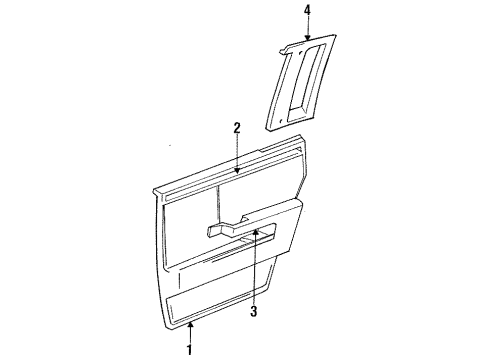 1993 Chrysler Imperial Interior Trim - Rear Door Diagram