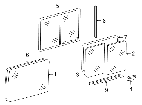 2006 Dodge Sprinter 3500 Inner Weatherstrip Diagram for 5133536AA