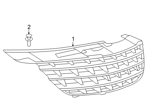 2008 Chrysler Sebring Grille, Front Upper Diagram for 1CM541S9AC