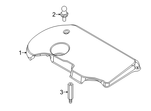 2023 Jeep Renegade Engine Cover Diagram for 68411184AB