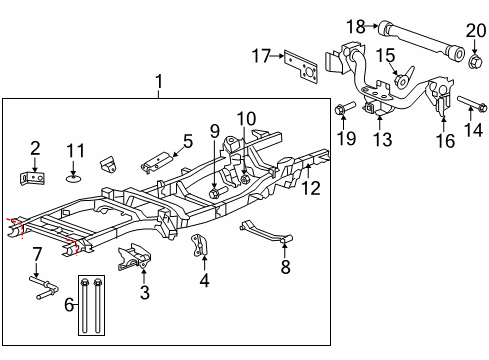 2007 Dodge Ram 1500 Bracket, Passenger Side Diagram for 55366955AA