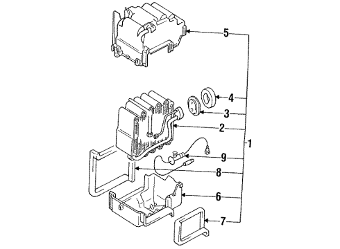 1993 Dodge Stealth Expansion Valve Diagram for MB630405