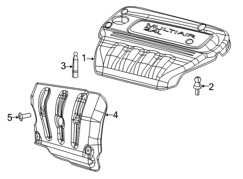 2022 Jeep Compass Engine Cover, Upper Diagram for 68272926AA
