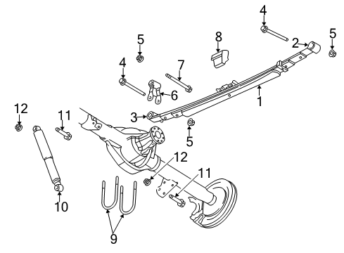 2002 Dodge Ram 1500 Leaf Spring, Rear Diagram for 52113141AF