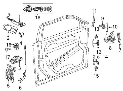 2013 Chrysler 300 Bezel, Brown, Front Driver Side Diagram for 1RH67GTWAB