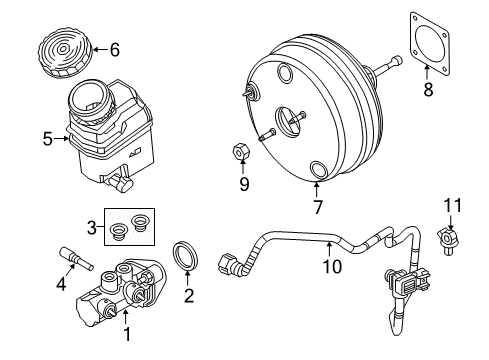 2017 Ram ProMaster City Brake Booster Diagram for 68638158AA