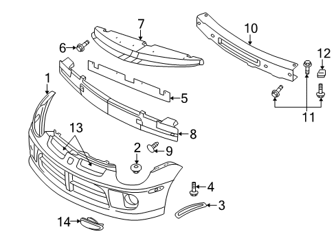 2005 Dodge Neon Air Deflector Screw Diagram for 6505529AA
