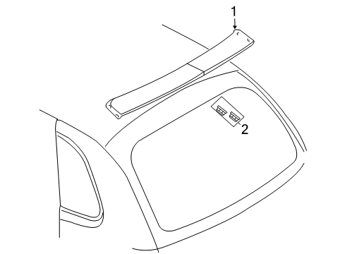 2007 Chrysler PT Cruiser Spoiler, Rear Diagram for XE36TZZAA