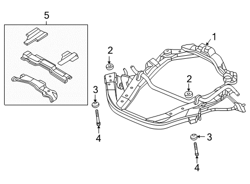 2003 Chrysler 300M Suspension Mounting - Front Diagram