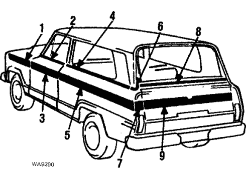 1990 Jeep Cherokee Stripe Tape Diagram 6 - Thumbnail