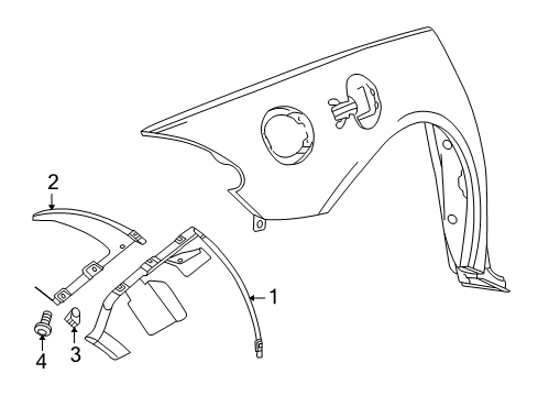 2010 Dodge Viper Exterior Trim - Quarter Panel Diagram