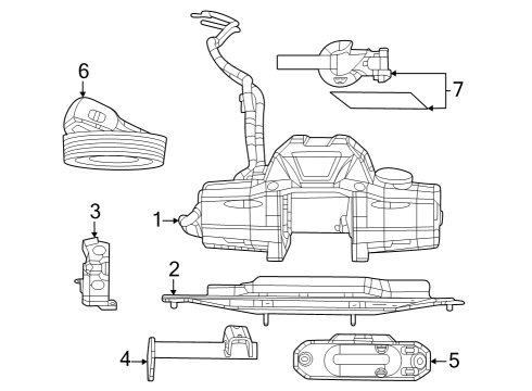 2025 Jeep Wrangler Bracket - Winch Diagram for 68638282AC