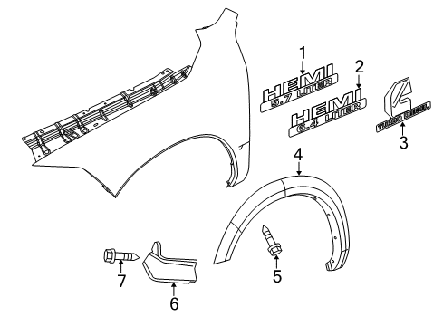 2016 Ram 2500 Protector, Front Passenger Side Diagram for 5182362AB