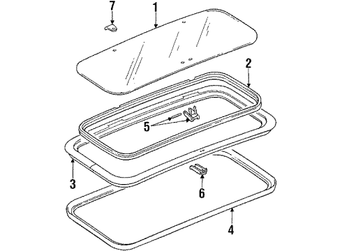 1988 Jeep Cherokee Sunroof Diagram 3 - Thumbnail